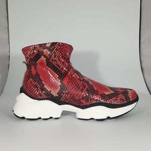 NR Rapisardi Faux Snakeprint Bootie